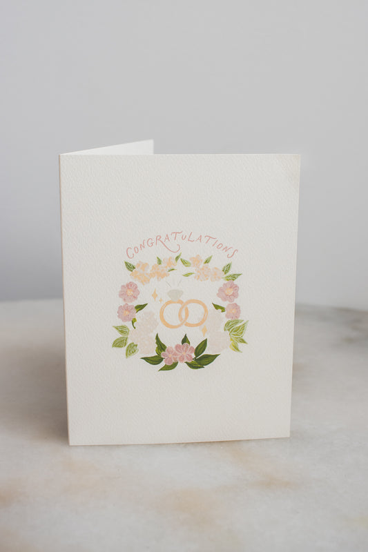 Congratulations Wedding Rings Card