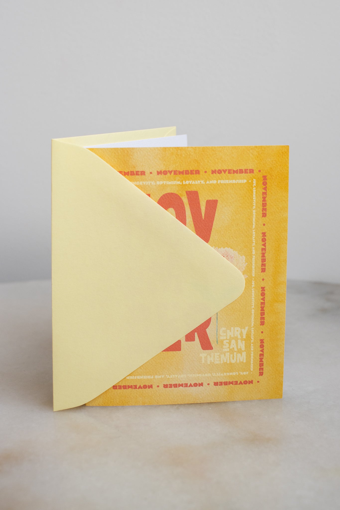 November Birth Month Flower Card