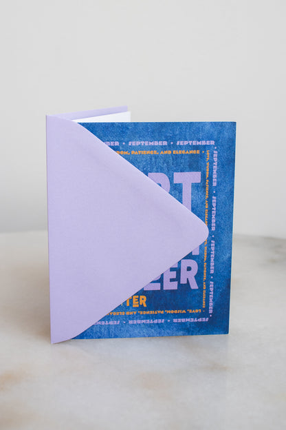 September Birth Month Flower Card