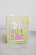 August Birth Month Flower Card