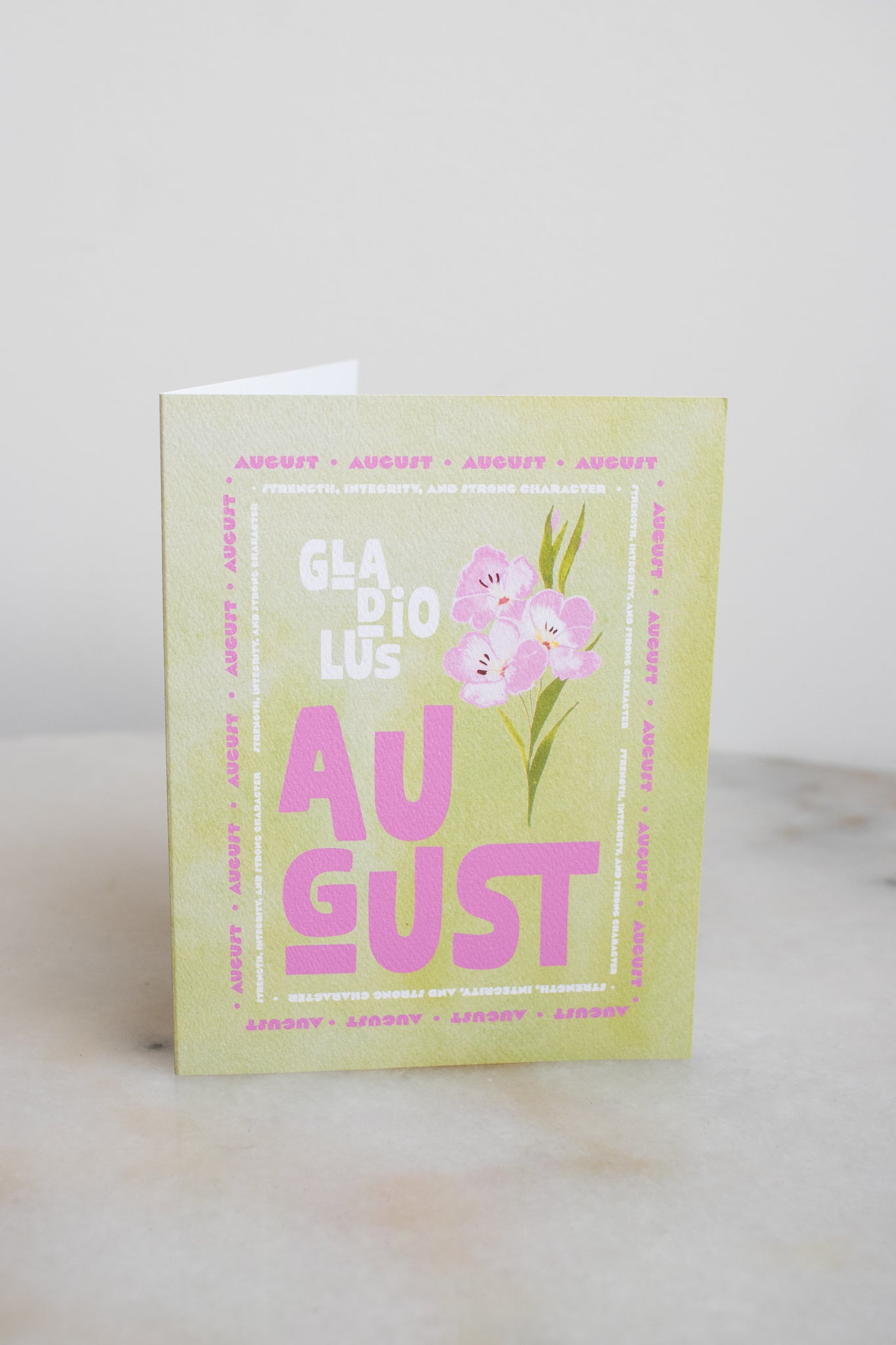 August Birth Month Flower Card