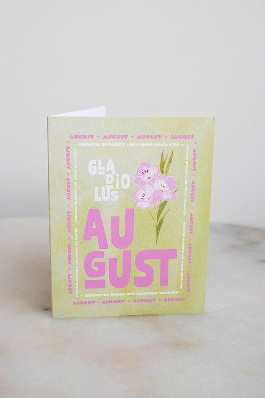 August Birth Month Flower Card