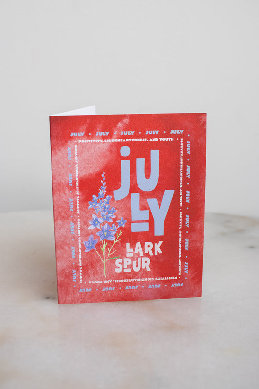 July Birth Month Flower Card