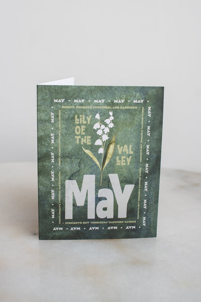 May Birth Month Flower Card