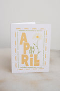 April Birth Month Flower Card