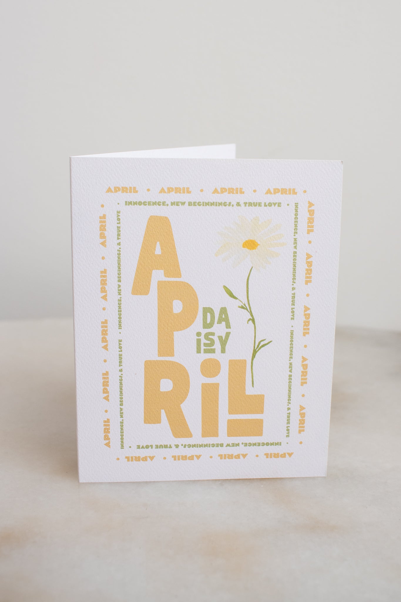 April Birth Month Flower Card