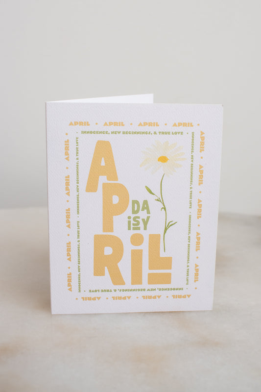April Birth Month Flower Card