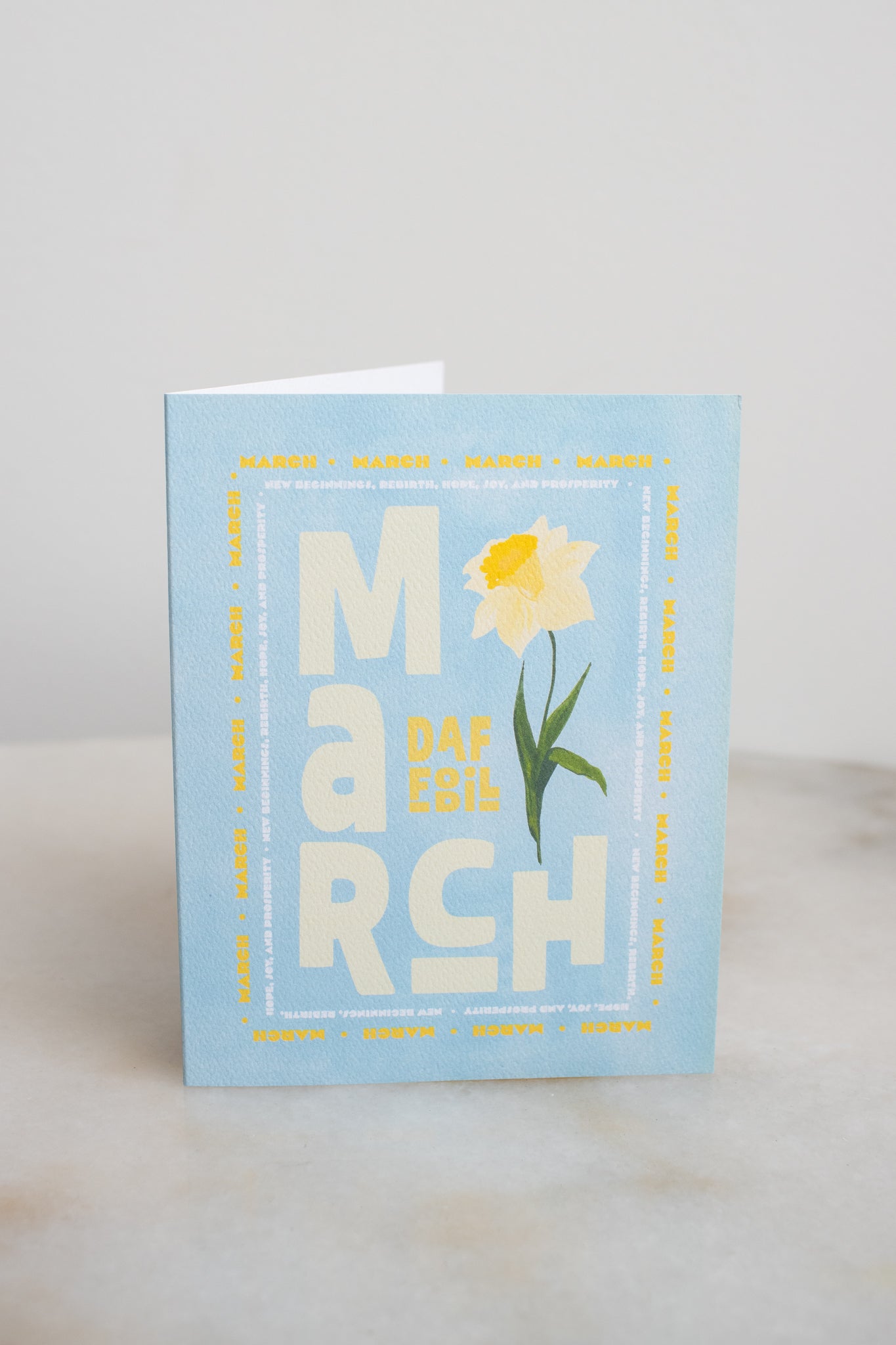 March Birth Month Flower Card