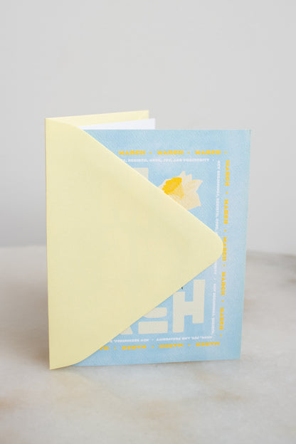 March Birth Month Flower Card
