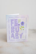 February Birth Month Flower Card