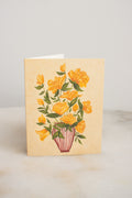 Yellow Rose Vase Card