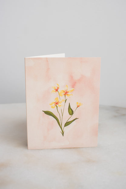 Yellow Wildflower Card