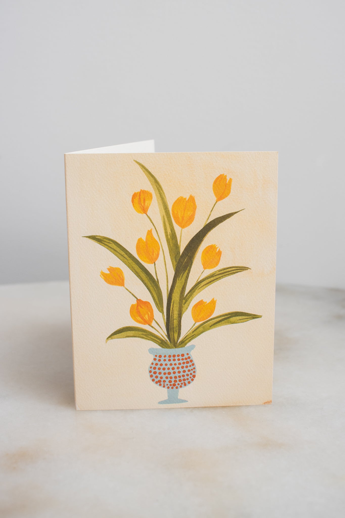 Yellow Tulip Vase Card