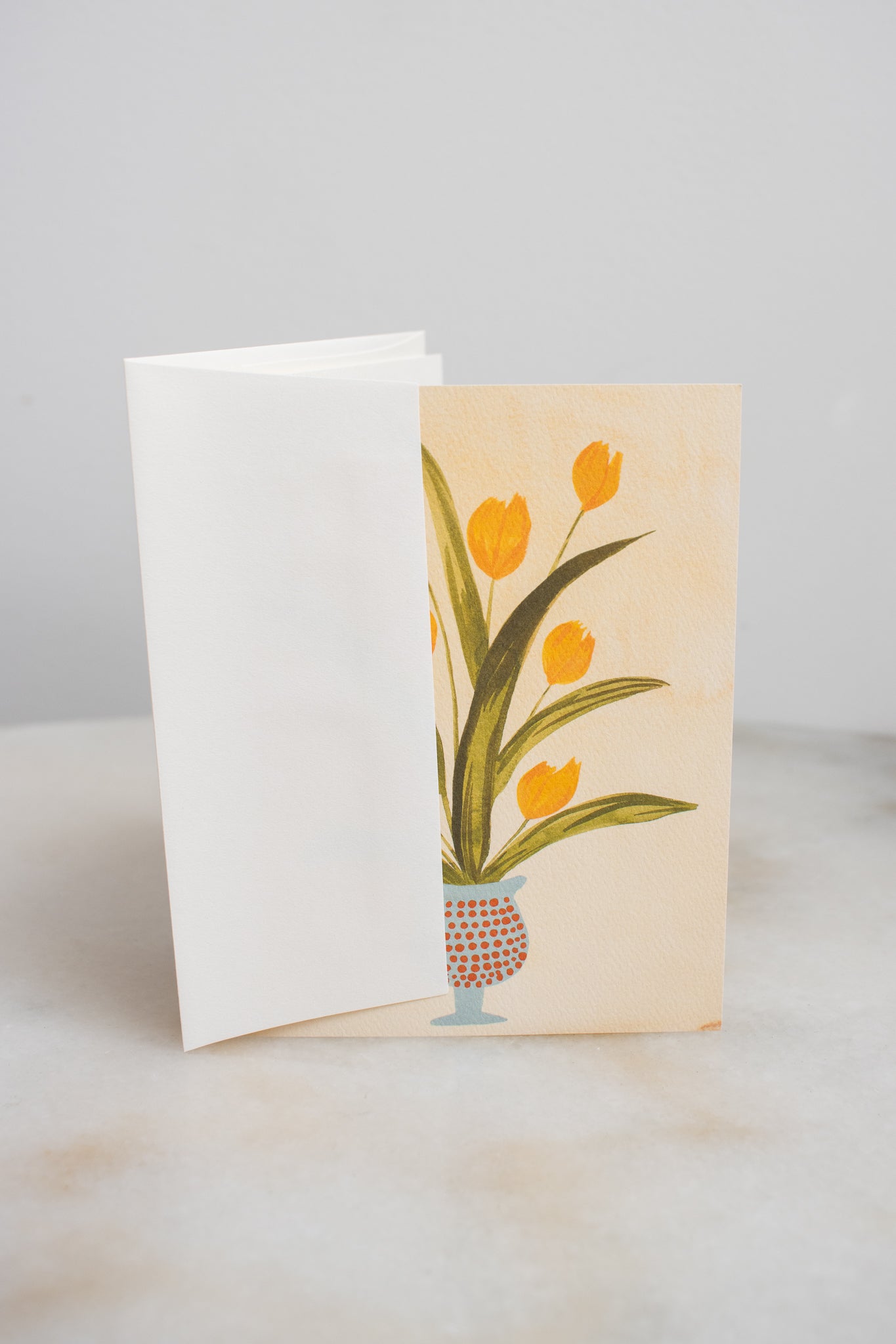 Yellow Tulip Vase Card