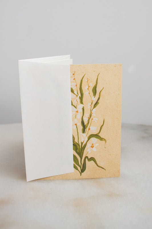 White Wildflower Card