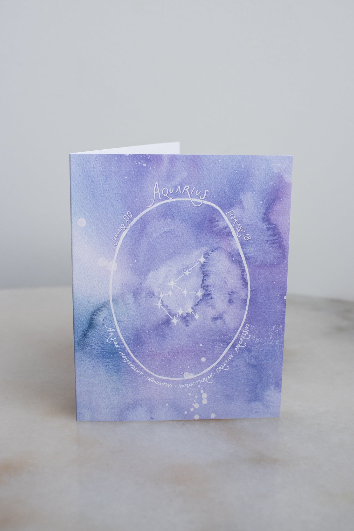 Aquarius Constellation Card