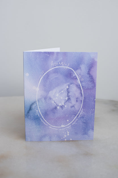 Aquarius Constellation Card
