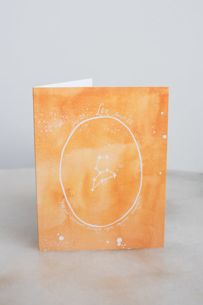 Leo Constellation Card