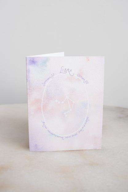 Libra Constellation Card
