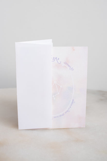 Libra Constellation Card