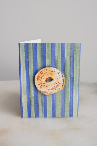 NYC Bagel & Stripes Card