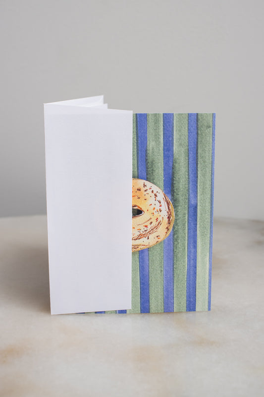 NYC Bagel & Stripes Card