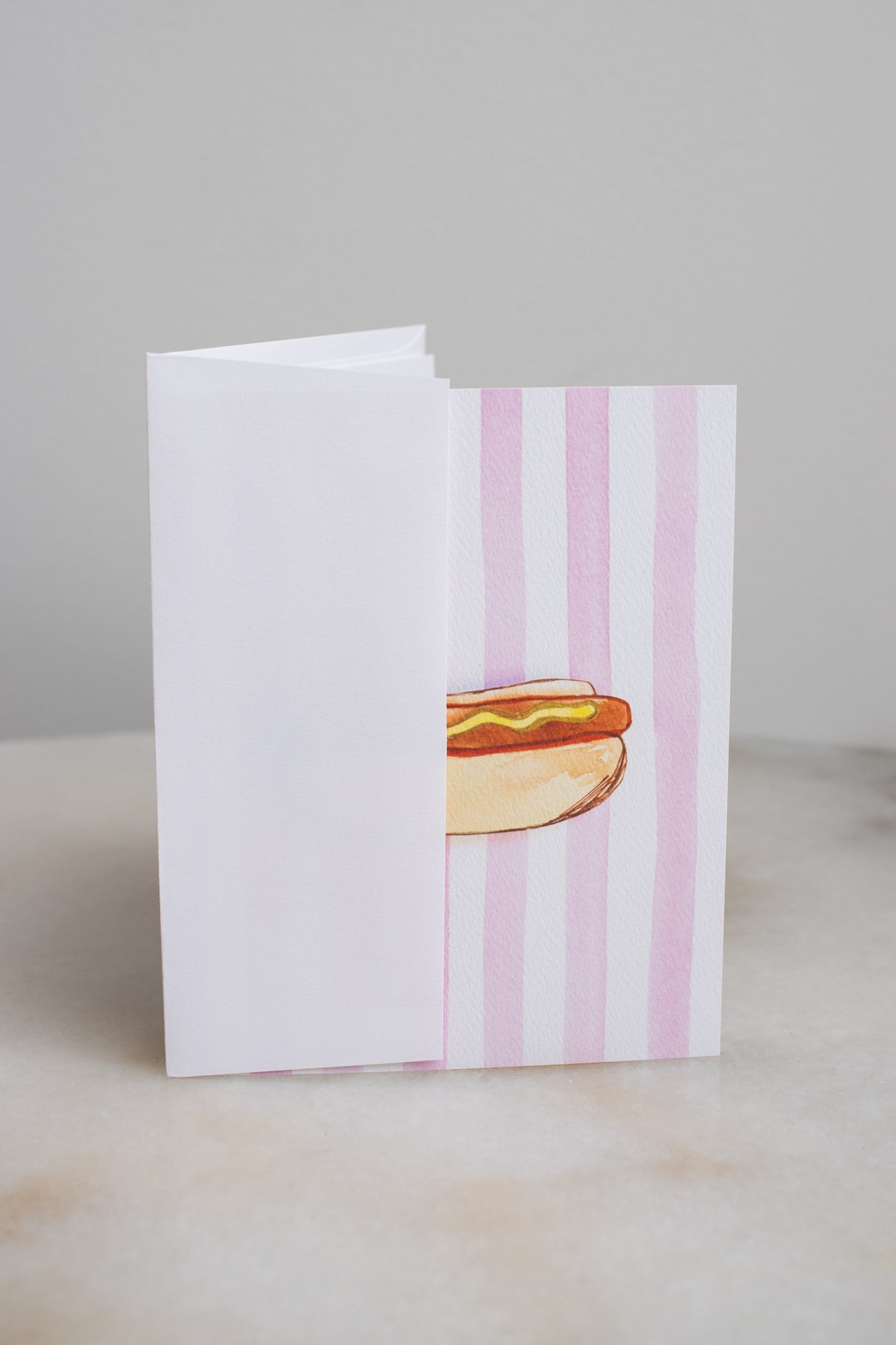 NYC Hot Dog & Stripes Card