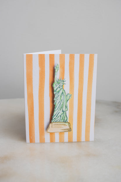 NYC Statue of Liberty & Stripes Card