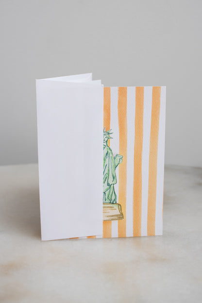 NYC Statue of Liberty & Stripes Card