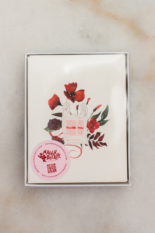 Boxed Set of 10 Thank You Bag Cards