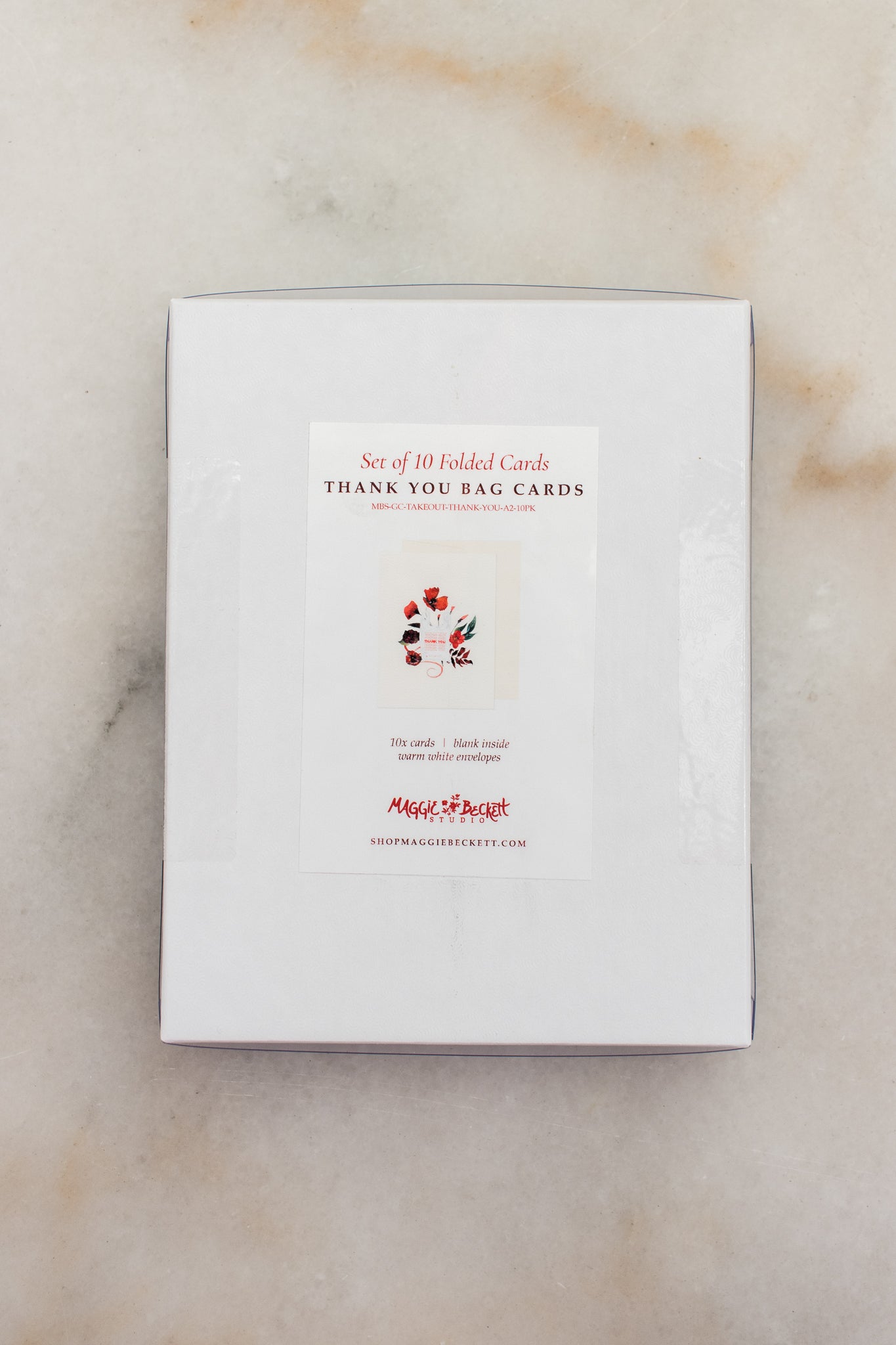 Boxed Set of 10 Thank You Bag Cards