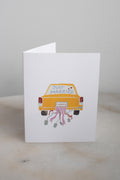 Just Married Taxi Card