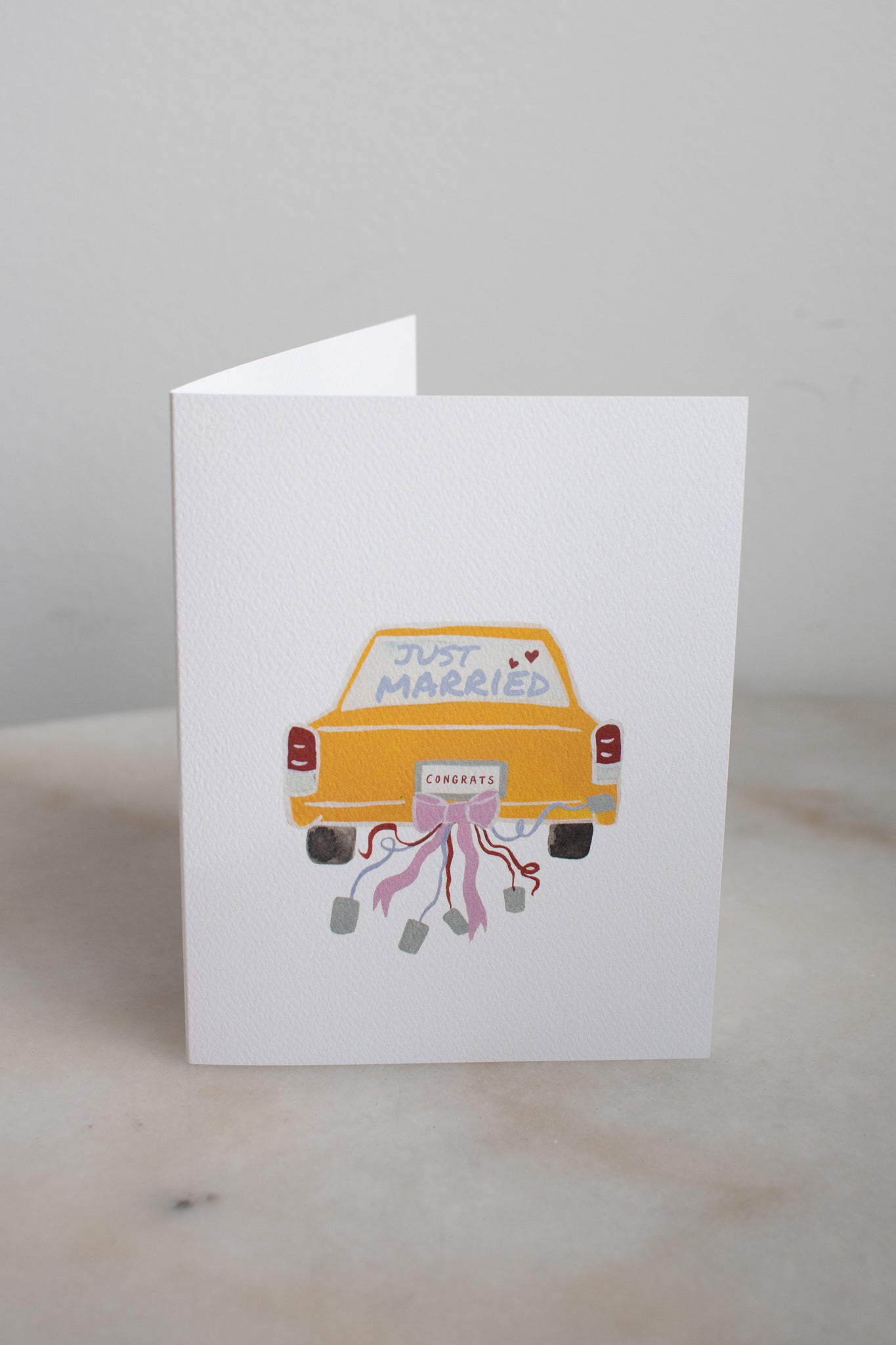 Just Married Taxi Card