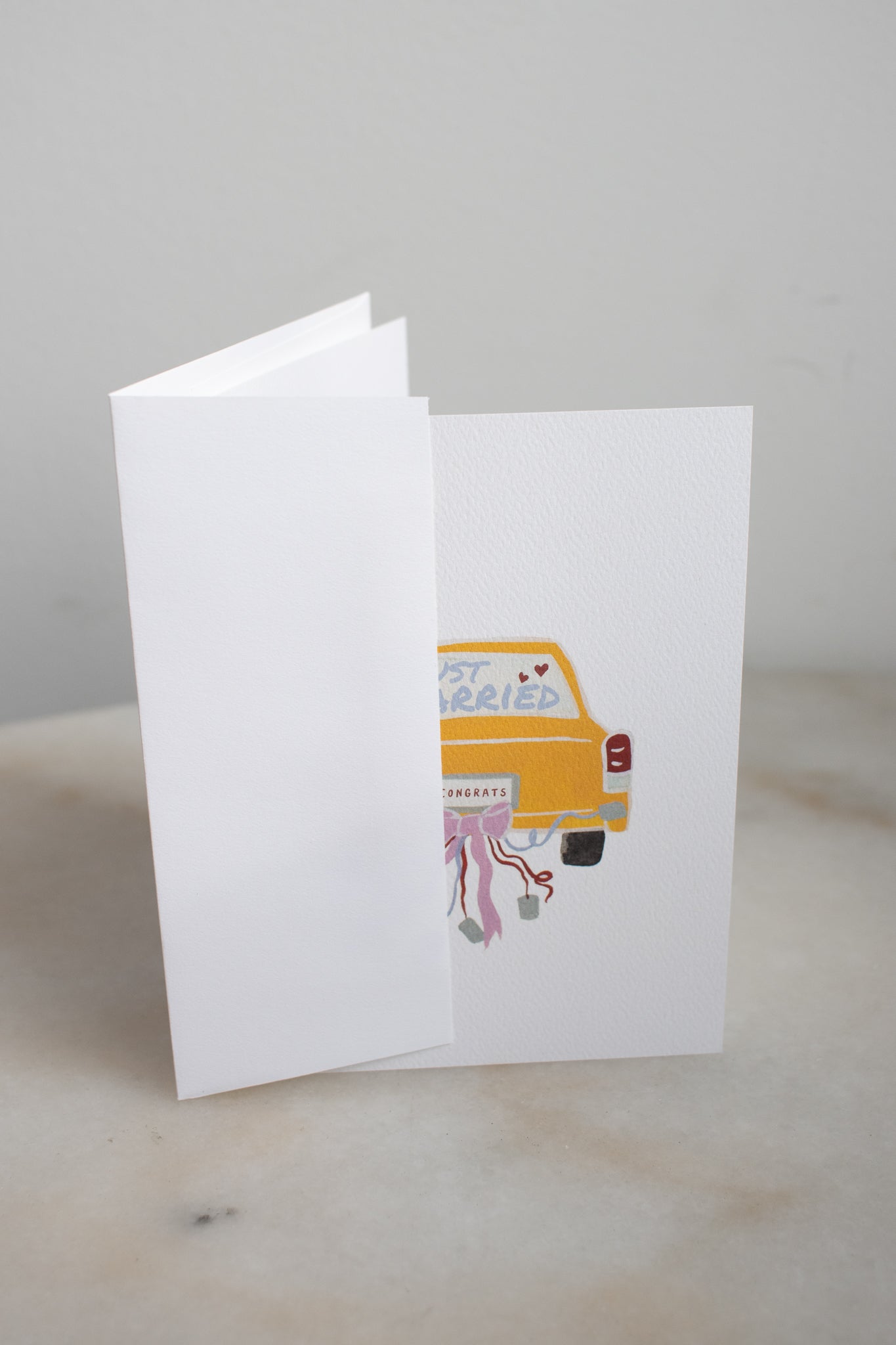Just Married Taxi Card
