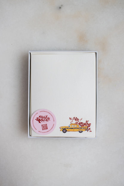 NYC Taxi Floral Cards: Box Set of 10