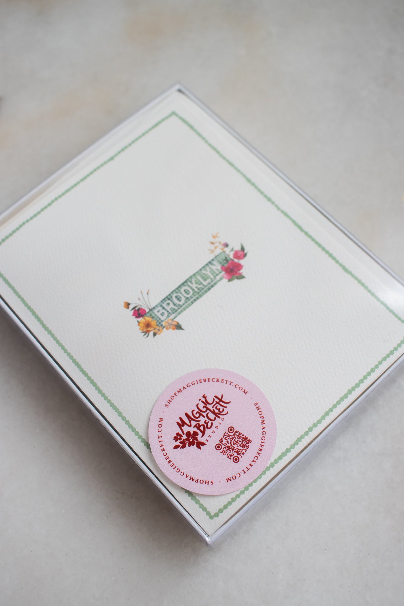 Boxed Set of 10 Brooklyn Subway Tile Floral Cards