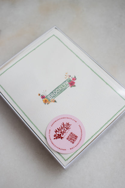 Brooklyn Subway Tile Floral Cards: Box Set of 10