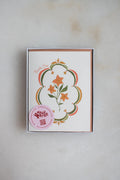 Boxed Set of 10 Orange Floral Thank You Cards
