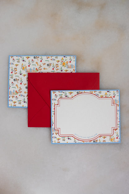 Boxed Set of 10 NYC Floral Pattern Cards