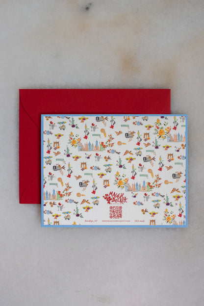 Boxed Set of 10 NYC Floral Pattern Cards