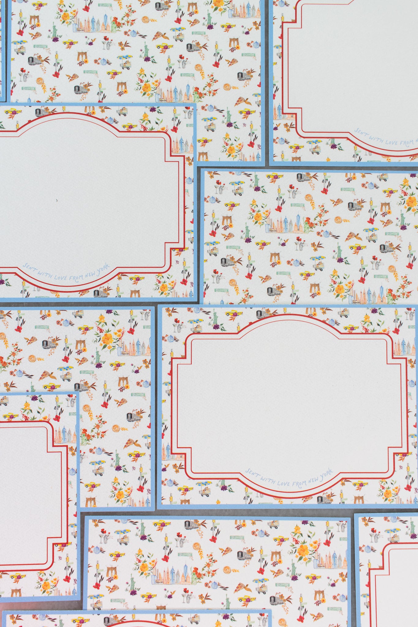 Boxed Set of 10 NYC Floral Pattern Cards
