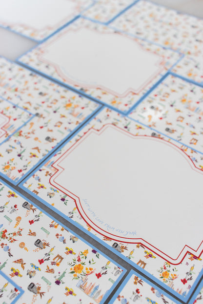 Boxed Set of 10 NYC Floral Pattern Cards