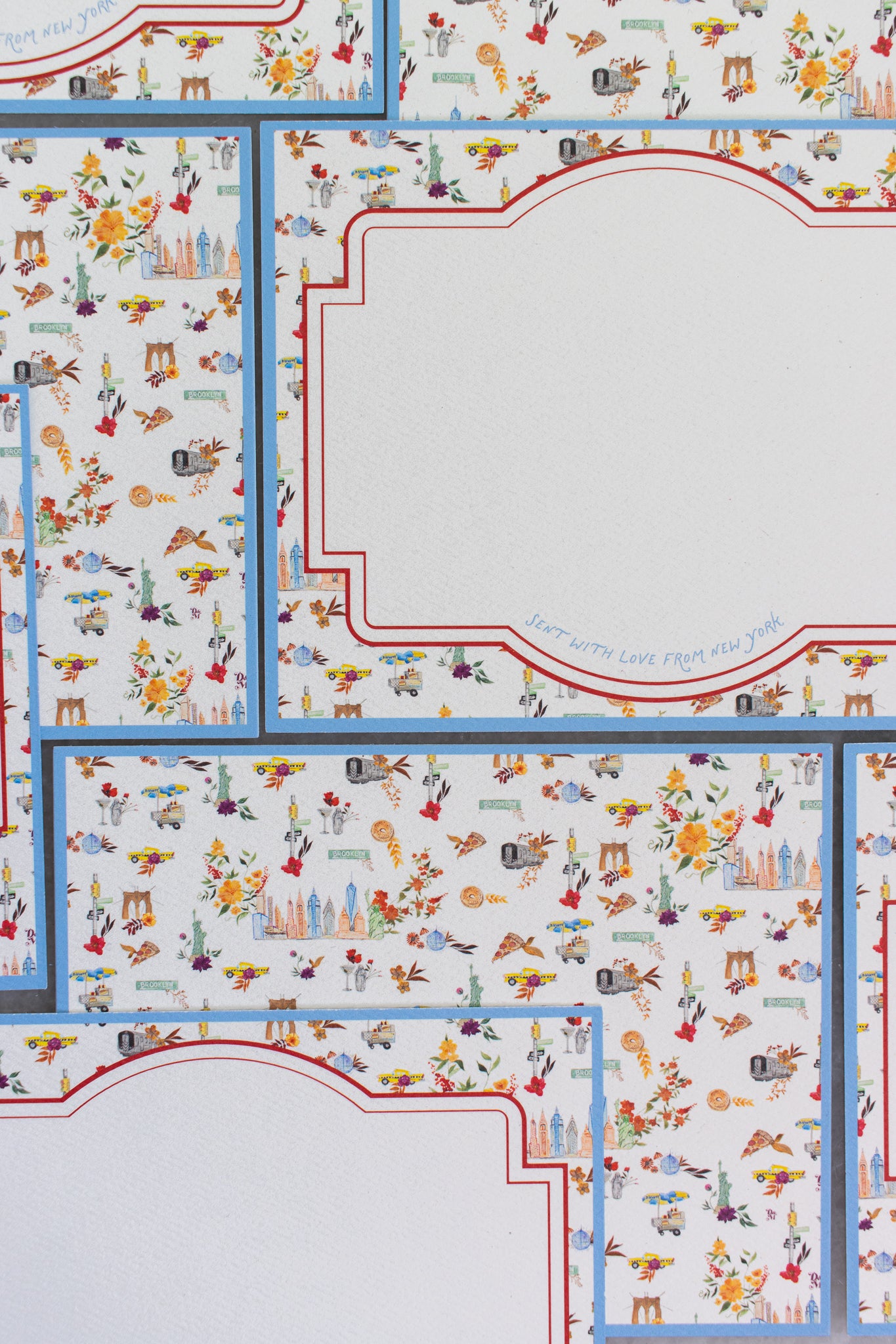 Boxed Set of 10 NYC Floral Pattern Cards