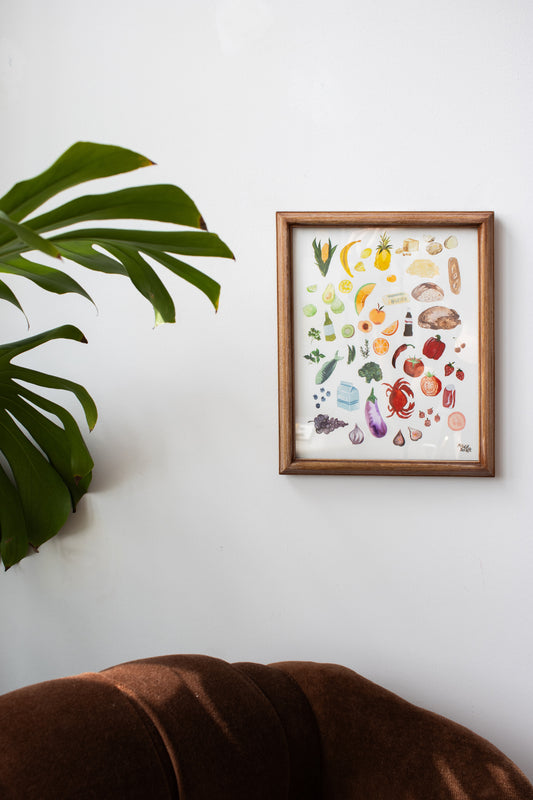 Foodie Illustrations Kitchen Art Print