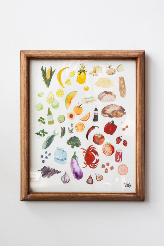 Foodie Illustrations Kitchen Art Print