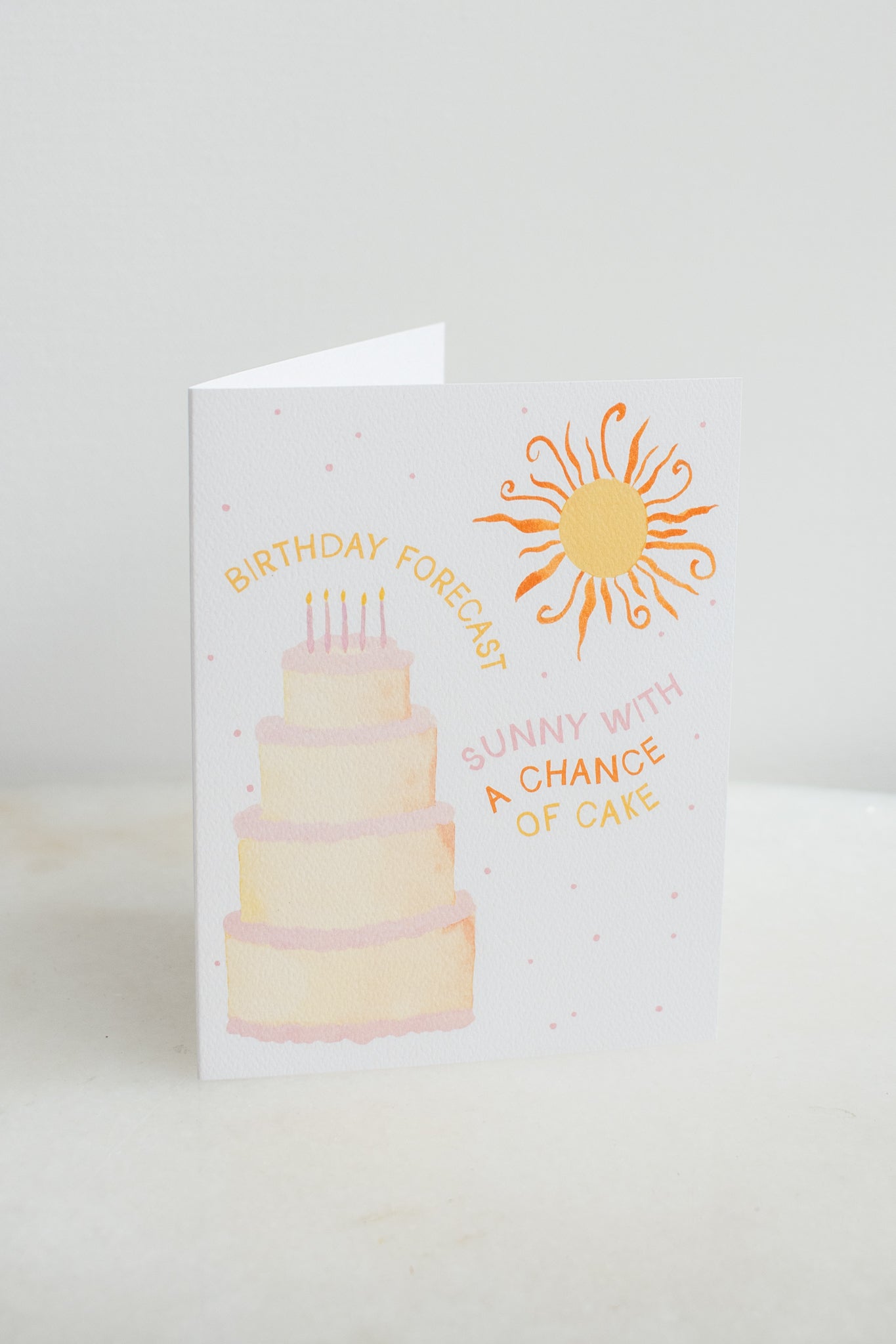 Sunny With a Chance of Cake Birthday Card