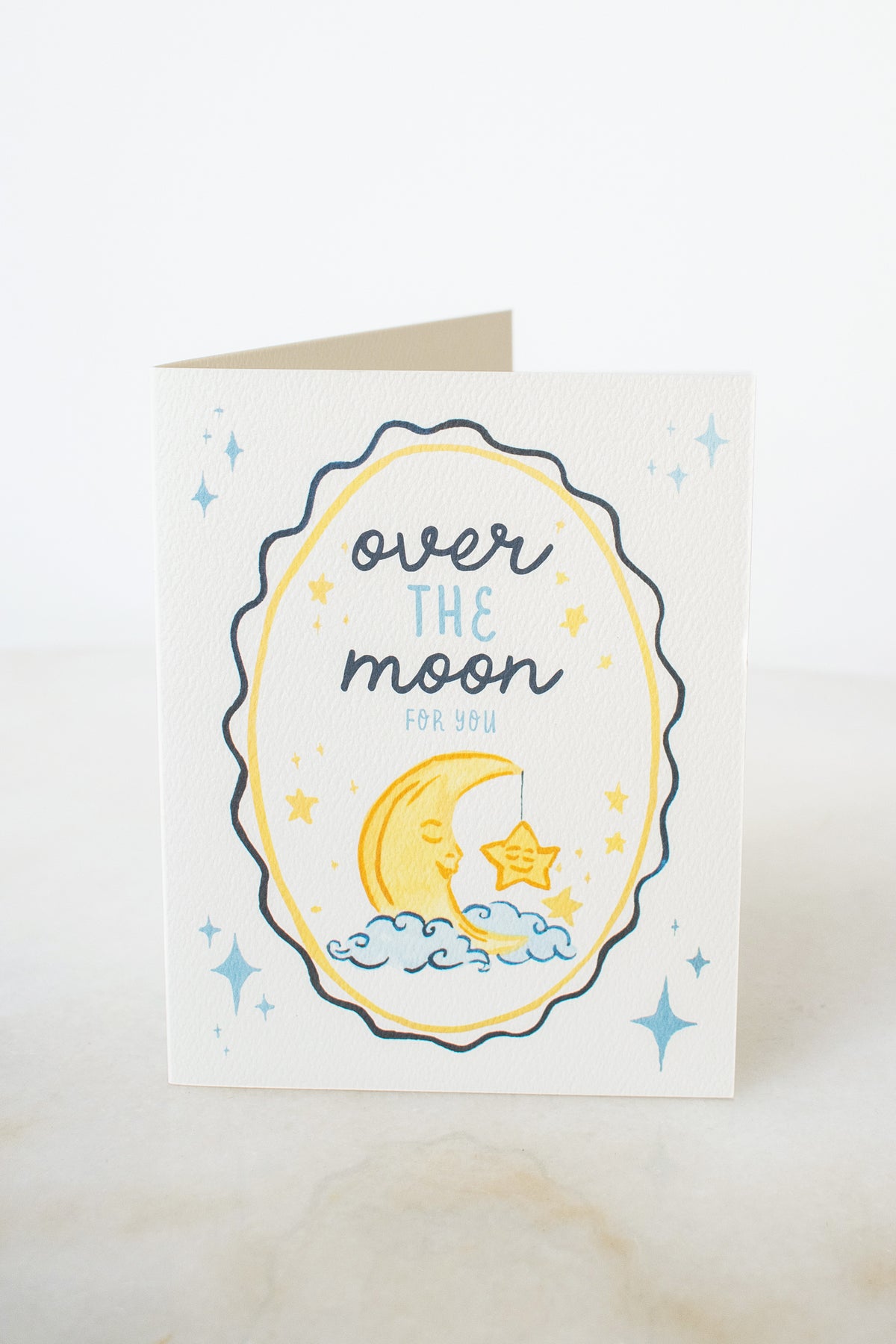 Over The Moon For You Card