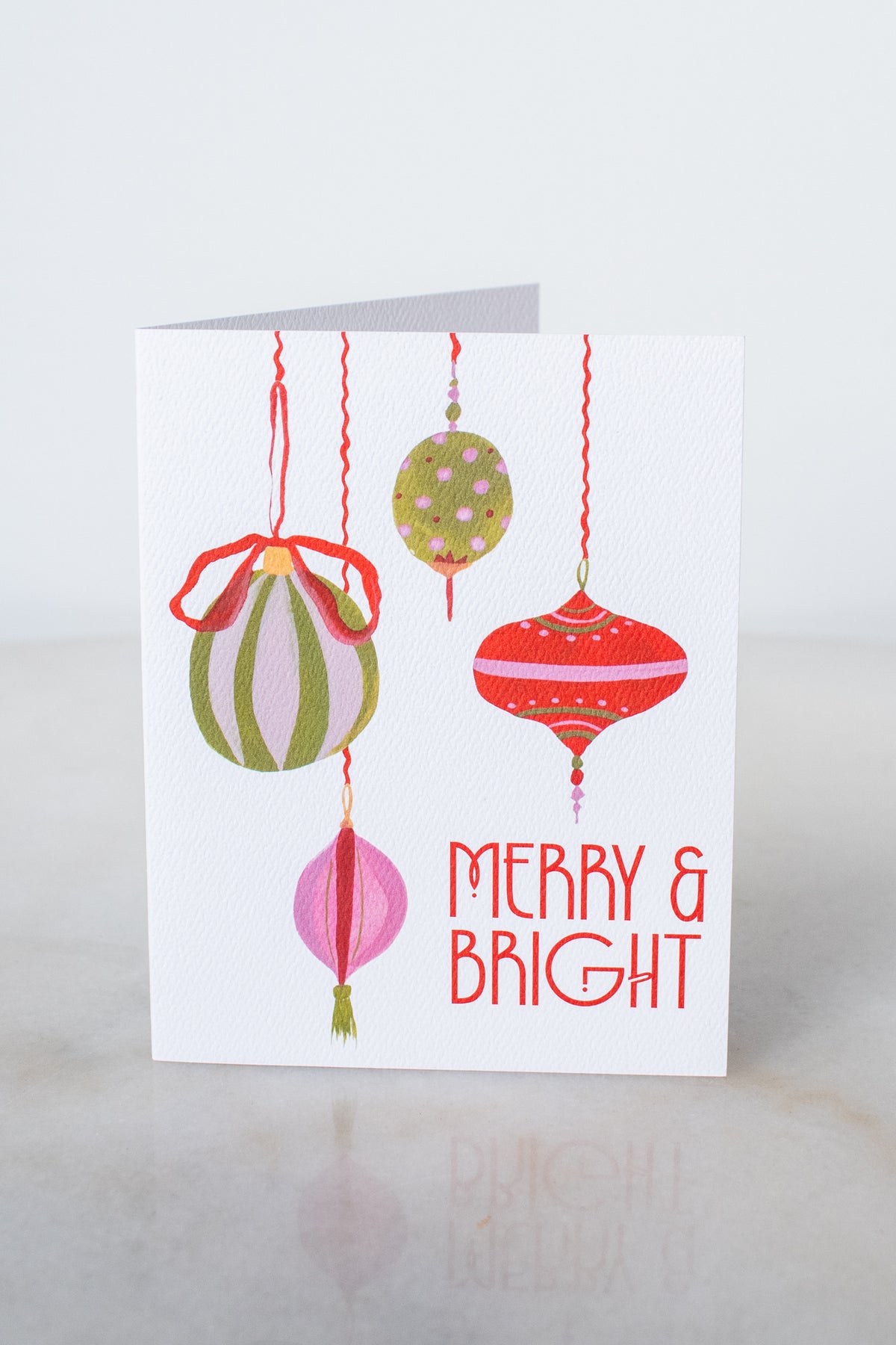 Merry & Bright Ornaments Card