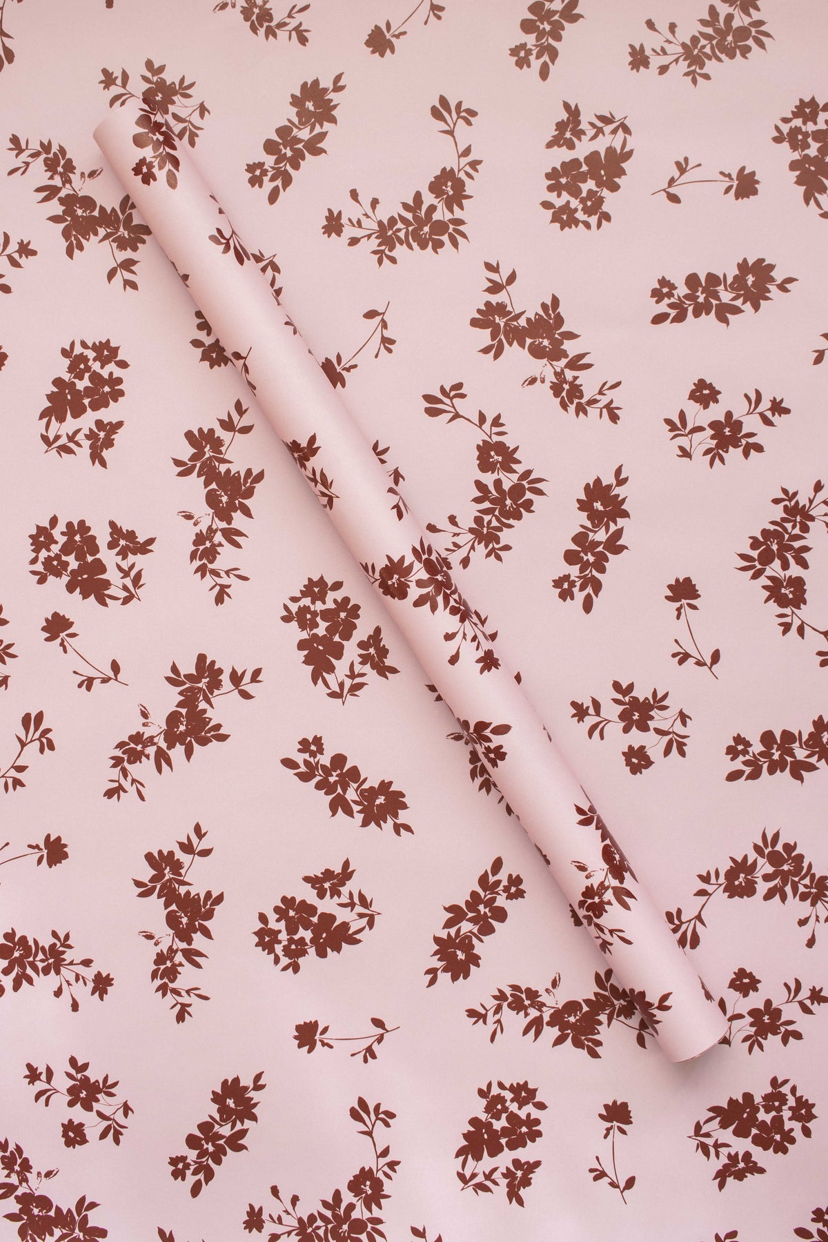 Pink and Maroon Floral Pattern Wrapping Paper