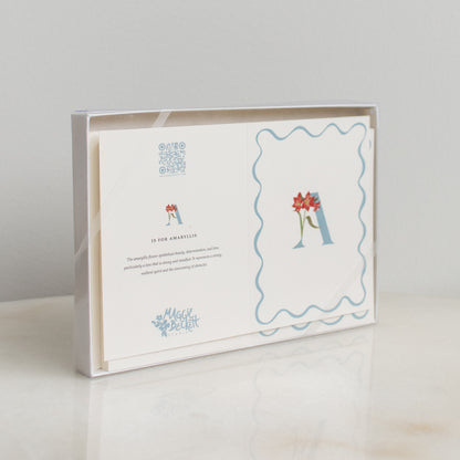 Floral Initials Boxed Note Cards